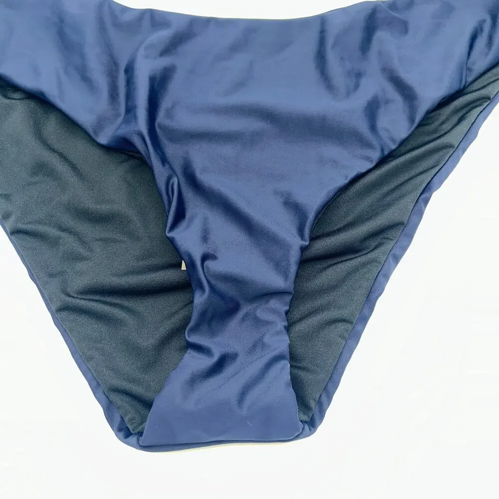 New NWT J. Crew Navy Blue Bikini Swim Bathing Suit Bottom Women's Size 2X